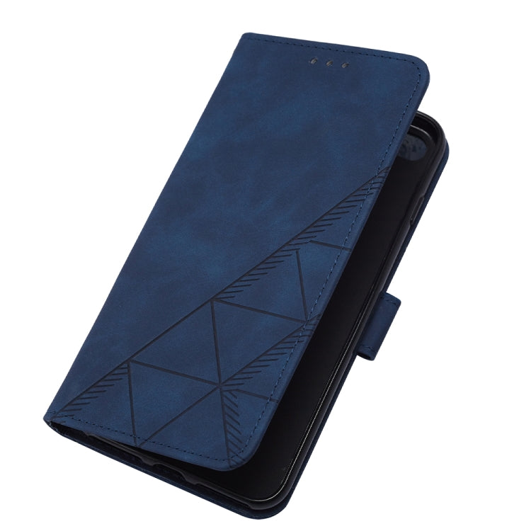 For Tecno Spark 10C / K15Q Crossbody 3D Embossed Flip Leather Phone Case(Blue) by buy2fix