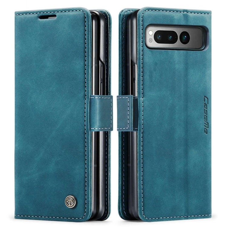 For Google Pixel Fold CaseMe 013 Multifunctional Horizontal Flip Leather Phone Case(Blue) - Google Cases by CaseMe | Online Shopping UK | buy2fix