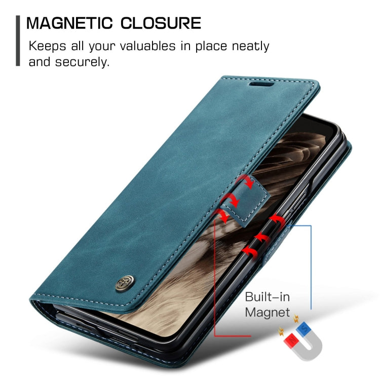 For Google Pixel Fold CaseMe 013 Multifunctional Horizontal Flip Leather Phone Case(Blue) - Google Cases by CaseMe | Online Shopping UK | buy2fix