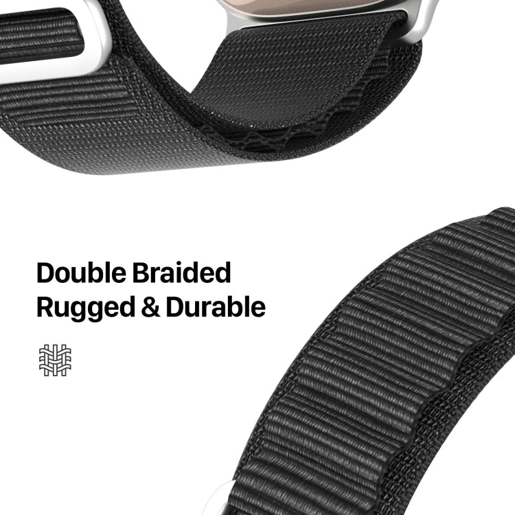For Apple Watch SE 2023 44mm DUX DUCIS GS Series Nylon Loop Watch Band(Black) by DUX DUCIS