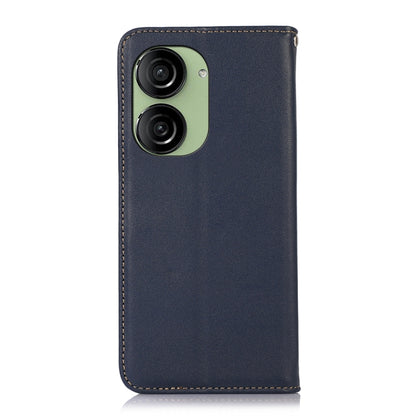 For Asus ZenFone 10 / ZenFone 9 KHAZNEH Nappa Top Layer Cowhide Leather Phone Case(Blue) - ASUS Cases by buy2fix | Online Shopping UK | buy2fix