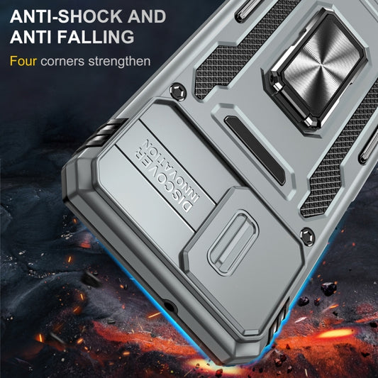 Motorola Moto G32 Armor PC + TPU Camera Shield Phone Case(Grey) by buy2fix