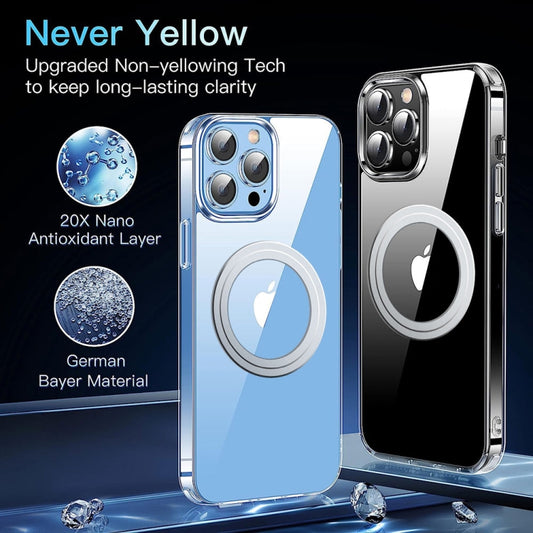 For iPhone 13 Pro LK Crystal Clear MagSafe Magnetic Phone Case(Transparent) by buy2fix
