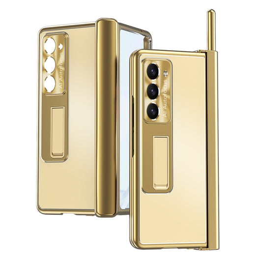 For Samsung Galaxy Z Fold5 Aluminum Alloy Double Hinge Shockproof Phone Protective Case(Gold) - Galaxy Z Fold5 Cases by buy2fix | Online Shopping UK | buy2fix