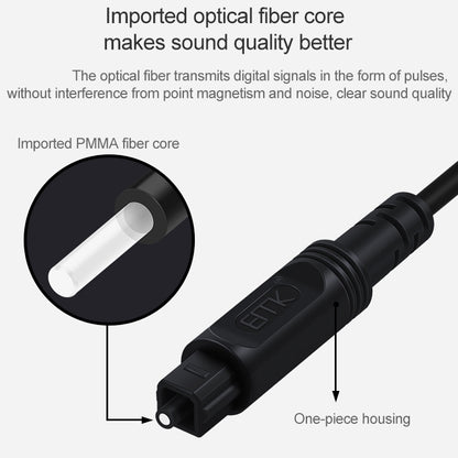 2m EMK OD2.2mm Digital Audio Optical Fiber Cable Plastic Speaker Balance Cable(Silver Grey) - Audio Optical Cables by EMK | Online Shopping UK | buy2fix