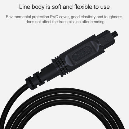 3m EMK OD2.2mm Digital Audio Optical Fiber Cable Plastic Speaker Balance Cable(Black) -  by EMK | Online Shopping UK | buy2fix