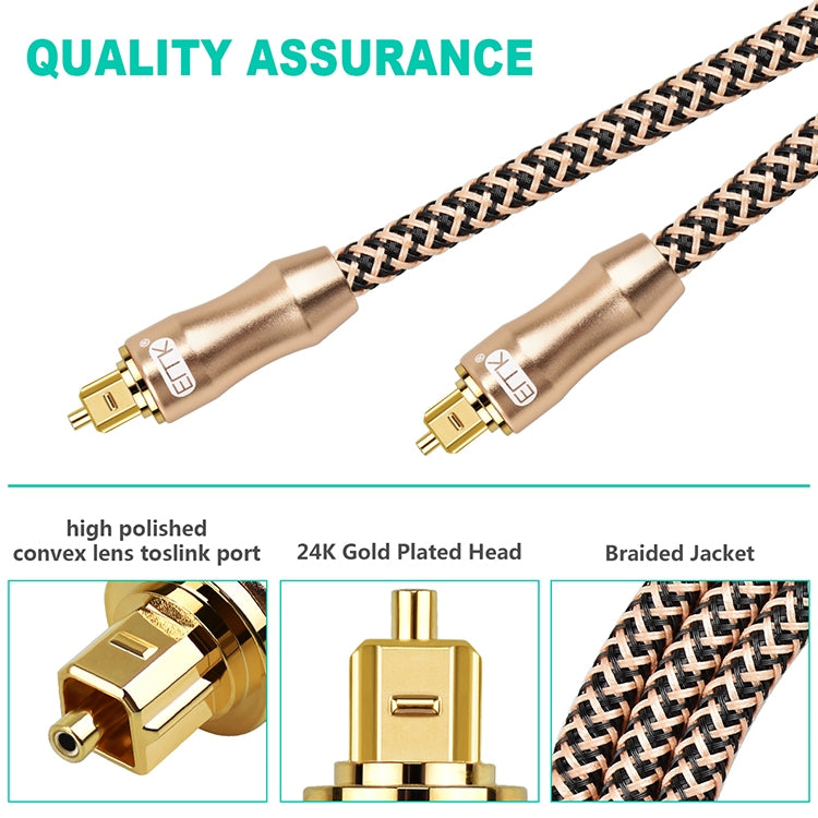 0.5m EMK OD6.0mm Gold-plated TV Digital Audio Optical Fiber Connecting Cable - Audio Optical Cables by EMK | Online Shopping UK | buy2fix