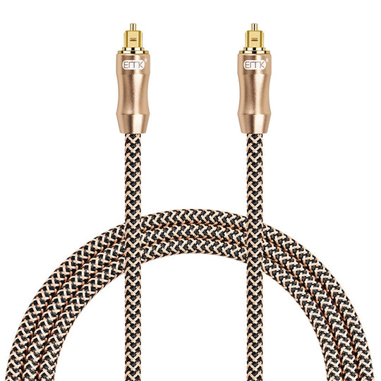 1m EMK OD6.0mm Gold-plated TV Digital Audio Optical Fiber Connecting Cable