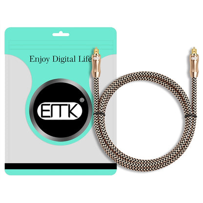 1.5m EMK OD6.0mm Gold-plated TV Digital Audio Optical Fiber Connecting Cable -  by EMK | Online Shopping UK | buy2fix