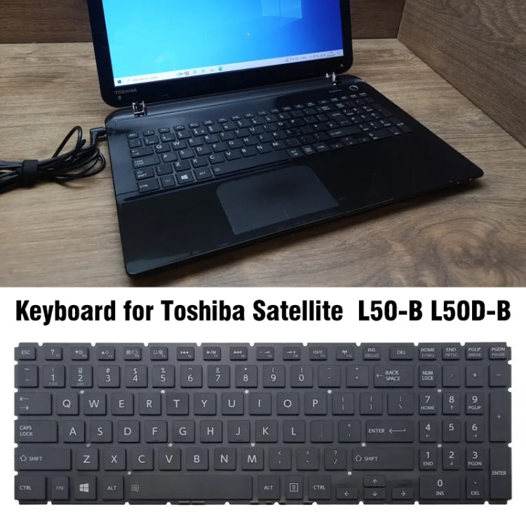 For TOSHIBA Satellite L50-B / L50D-B US Version Keyboard with Number Key by buy2fix