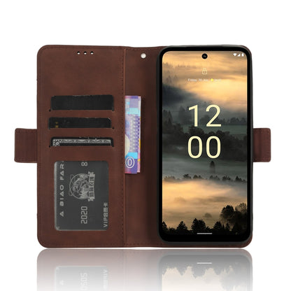 For Nokia XR21 Skin Feel Calf Texture Card Slots Leather Phone Case(Brown) - Nokia Cases by buy2fix | Online Shopping UK | buy2fix