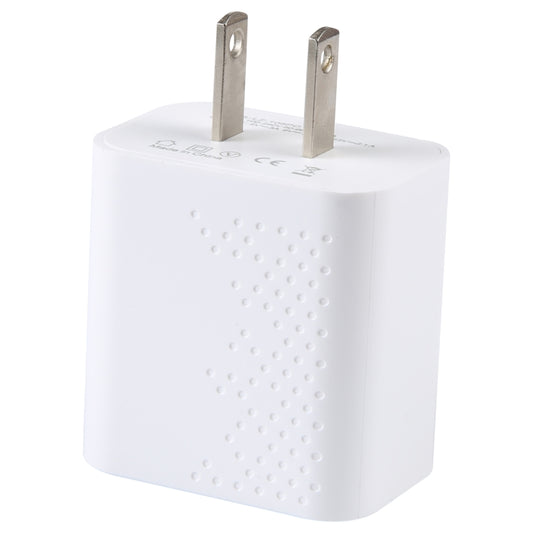 LZ-105PD 25W USB-C / Type-C Ports Dot Pattern Travel Charger, US Plug(White) by buy2fix