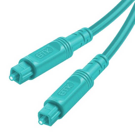1.5m EMK OD4.0mm Square Port to Square Port Digital Audio Speaker Optical Fiber Connecting Cable(Sky Blue) - Audio Optical Cables by EMK | Online Shopping UK | buy2fix