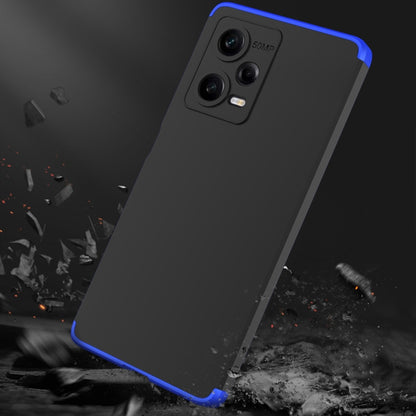 For Xiaomi Redmi Note 12 Pro 5G Global GKK Three Stage Splicing Full Coverage PC Phone Case(Black Blue) - Note 12 Pro Cases by GKK | Online Shopping UK | buy2fix