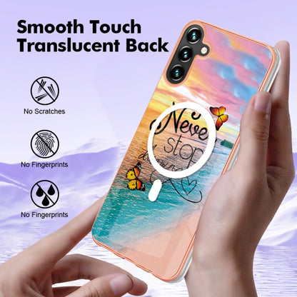 For Samsung Galaxy A54 5G Marble Pattern Dual-side IMD Magsafe TPU Phone Case(Dream Butterfly) - Galaxy Phone Cases by buy2fix | Online Shopping UK | buy2fix