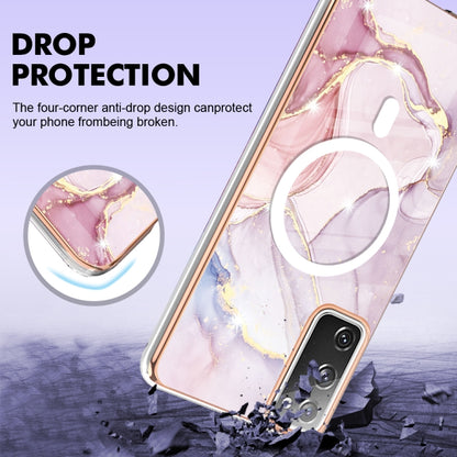 For Samsung Galaxy S20 FE 5G&4G / S20 Lite / S20 Fan Edition Marble Pattern Dual-side IMD Magsafe TPU Phone Case(Rose Gold 005) by buy2fix