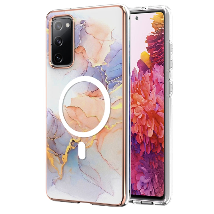 For Samsung Galaxy S20 FE 5G&4G / S20 Lite / S20 Fan Edition Marble Pattern Dual-side IMD Magsafe TPU Phone Case(White Marble) by buy2fix