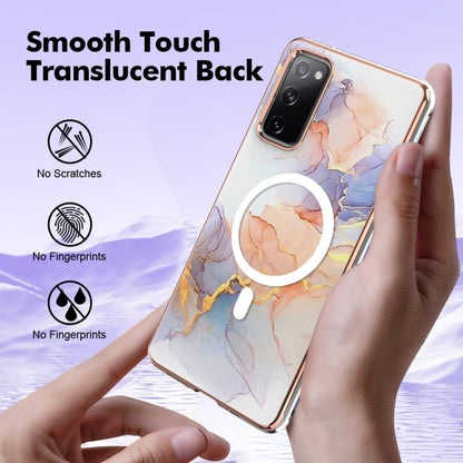 For Samsung Galaxy S20 FE 5G&4G / S20 Lite / S20 Fan Edition Marble Pattern Dual-side IMD Magsafe TPU Phone Case(White Marble) by buy2fix