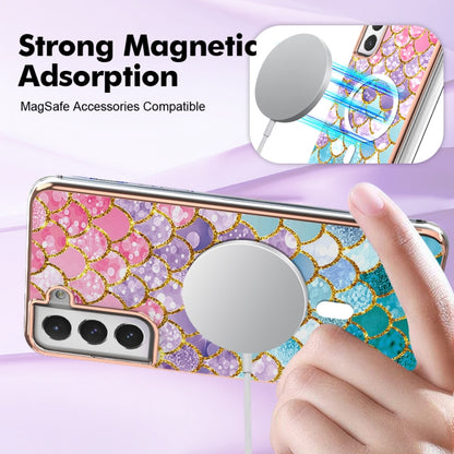 For Samsung Galaxy S21 FE 5G Marble Pattern Dual-side IMD Magsafe TPU Phone Case(Colorful Scales) - Galaxy Phone Cases by buy2fix | Online Shopping UK | buy2fix