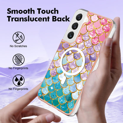 For Samsung Galaxy S22 5G Marble Pattern Dual-side IMD Magsafe TPU Phone Case(Colorful Scales) by buy2fix