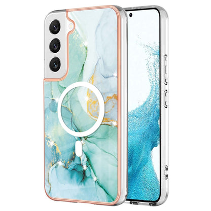 For Samsung Galaxy S23+ 5G Marble Pattern Dual-side IMD Magsafe TPU Phone Case(Green 003) - Galaxy S23+ 5G Cases by buy2fix | Online Shopping UK | buy2fix