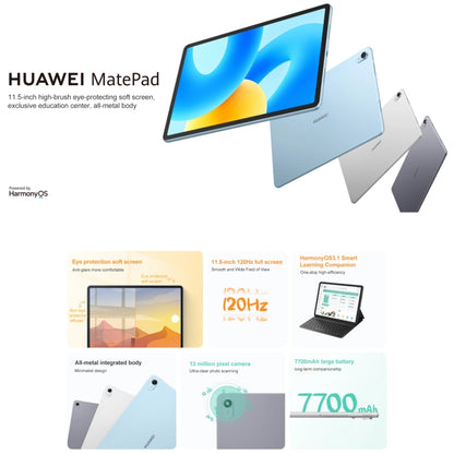 HUAWEI MatePad 11.5 inch 2023 WIFI, 8GB+256GB, HarmonyOS 3.1 Qualcomm Snapdragon 7 Gen 1 Octa Core, Not Support Google Play(Blue) - Huawei by Huawei | Online Shopping UK | buy2fix