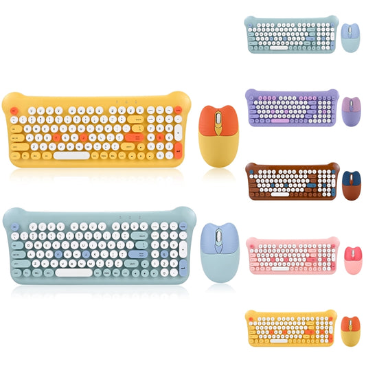 QW05 Mixed Color Portable 2.4G Wireless Keyboard Mouse Set(Blue) by buy2fix