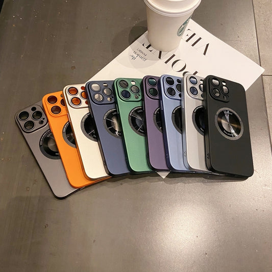 For iPhone 14 Pro Electroplating Oil Injection Magsafe Magnetic PC Phone Case(Silver) by buy2fix