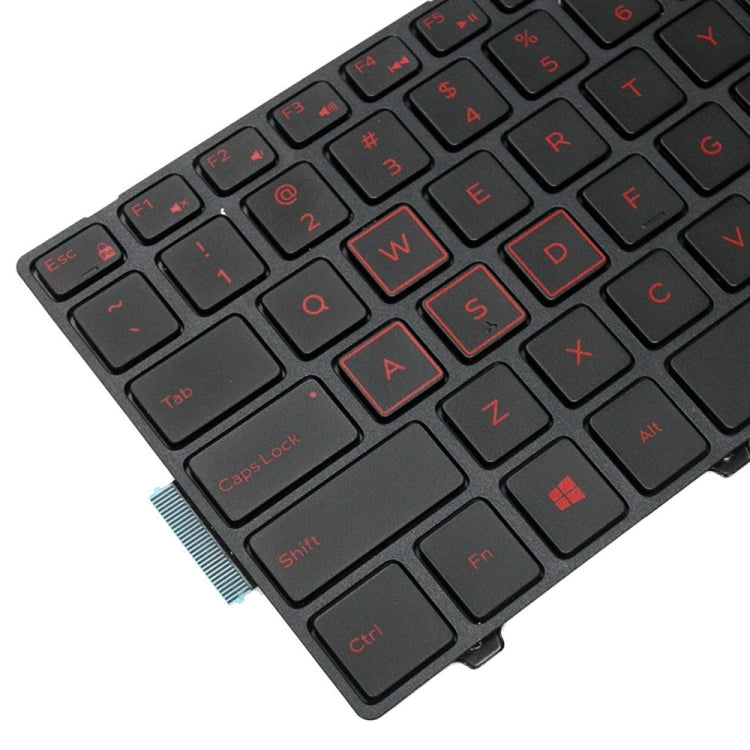 Backlight Laptop Keyboard For Dell 15-9550 / 15-3000 / 15-5542(Red Word) by buy2fix