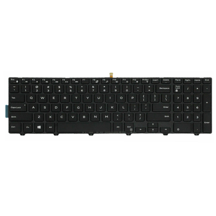 Backlight Laptop Keyboard For Dell 15-9550 / 15-3000 / 15-5542(White Word) by buy2fix