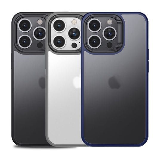 For iPhone 15 Pro Max Shield Frosted Skin Feel Phone Case(Blue) by buy2fix