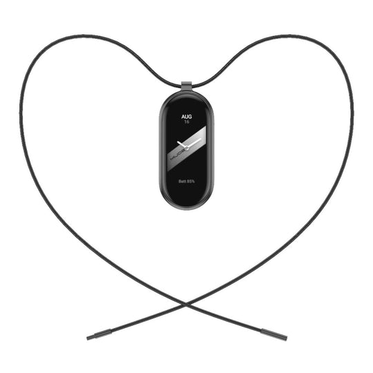 For Xiaomi Smart Band 11 / 10 / 9 / 8 Mijobs Stainless Steel Buckle Wax Rope Necklace(Black)