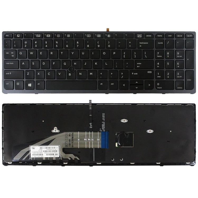 For HP Probook 470 G3 US Version Laptop Backlight Keyboard - HP Spare Parts by buy2fix | Online Shopping UK | buy2fix