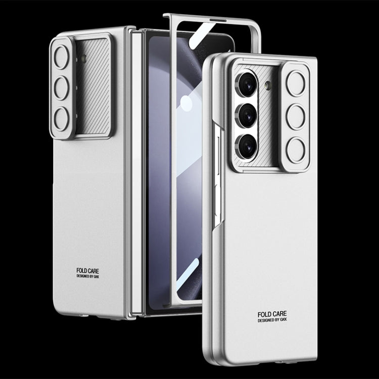 For Samsung Galaxy Z Fold5 GKK Integrated Ultra-thin Sliding Camshield Flip Phone Case(Silver) - Galaxy Z Fold5 Cases by GKK | Online Shopping UK | buy2fix