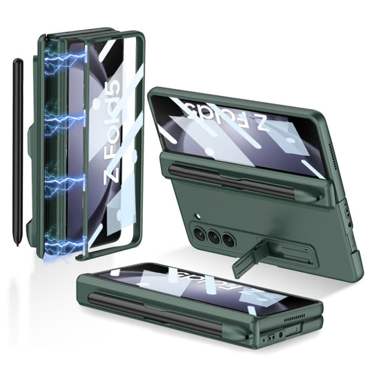 For Samsung Galaxy Z Fold5 GKK Full Coverage Magnetic Fold Hinge Phone Case with Pen Slots(Night Green) - Galaxy Z Fold5 Cases by GKK | Online Shopping UK | buy2fix