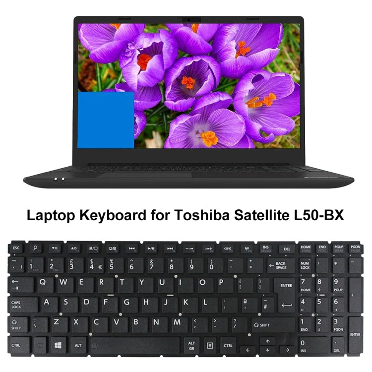For TOSHIBA L50-BX UK Version Laptop Keyboard - Replacement Keyboards by buy2fix | Online Shopping UK | buy2fix