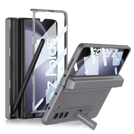 For Samsung Galaxy Z Fold5 GKK Magnetic Full Coverage Phone Flip Case with Pen Box(Grey) - Galaxy Z Fold5 Cases by GKK | Online Shopping UK | buy2fix