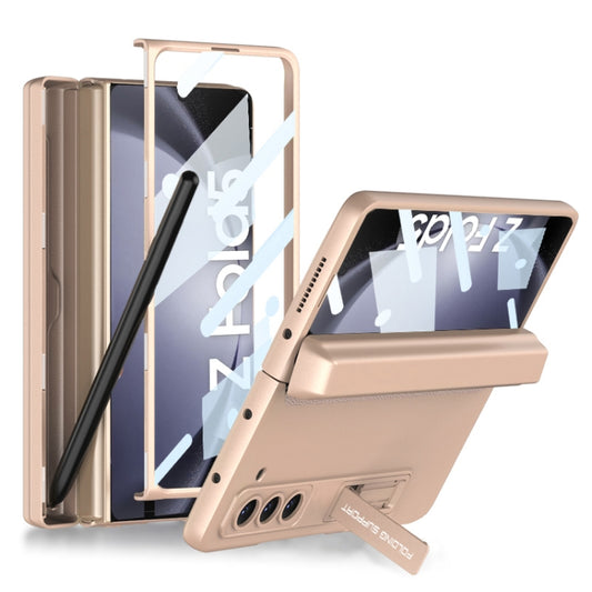 For Samsung Galaxy Z Fold5 GKK Magnetic Full Coverage Phone Flip Case with Pen Box(Gold) - Galaxy Z Fold5 Cases by GKK | Online Shopping UK | buy2fix