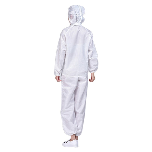 Striped Anti-static Split Hood Dust-proof Work Suit, Size:M(White) by buy2fix