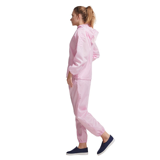 Striped Anti-static Split Hood Dust-proof Work Suit, Size:XL(Pink) by buy2fix