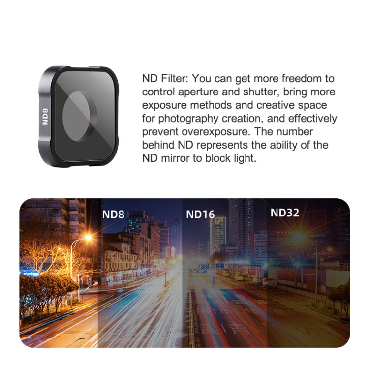ND8 Filter Action Camera Lens Filter For GoPro Hero11 Black / Hero11 Black mini / HERO10 Black / HERO9 Black - Lens Filter by buy2fix | Online Shopping UK | buy2fix