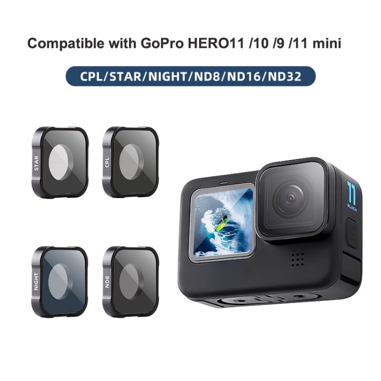 CPL Filter Action Camera Lens Filter For GoPro Hero11 Black / Hero11 Black mini / HERO10 Black / HERO9 Black - Lens Filter by buy2fix | Online Shopping UK | buy2fix