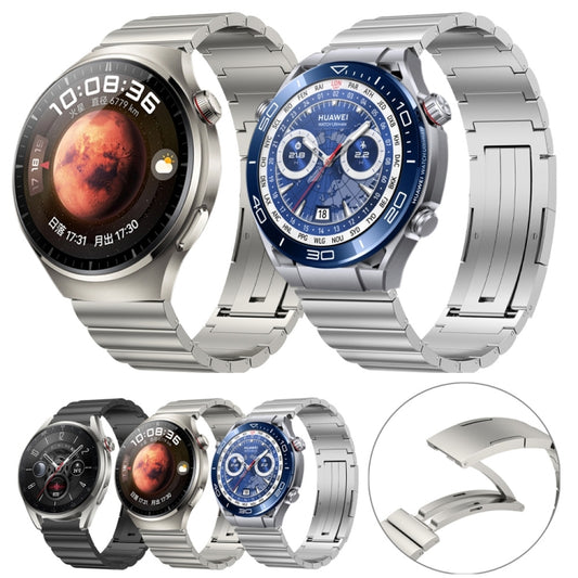 22mm Bamboo Joint Titanium Metal Watch Band(Black) by buy2fix