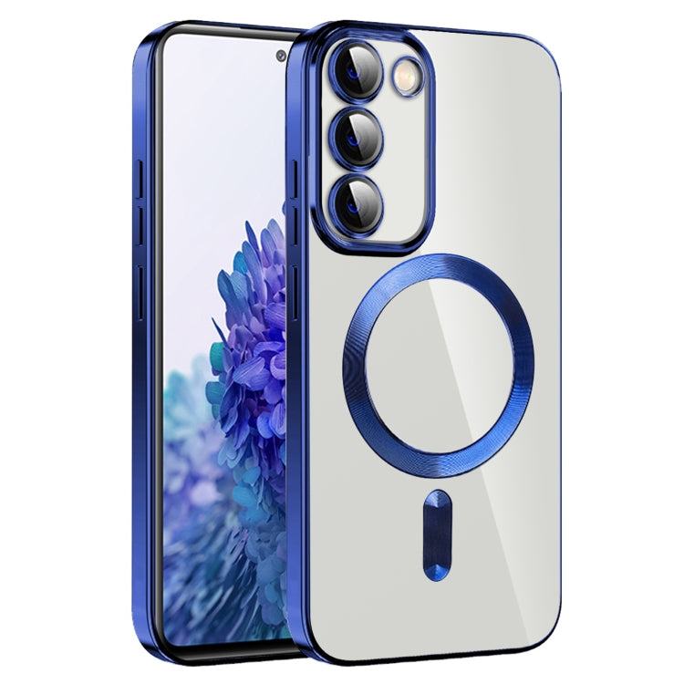 For Samsung Galaxy S20 FE CD Texture Plating TPU MagSafe Phone Case with Lens Film(Royal Blue) by buy2fix