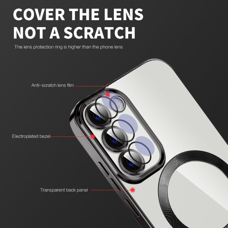 For Samsung Galaxy Note20 Ultra CD Texture Plating TPU MagSafe Phone Case with Lens Film(Dark Purple) by buy2fix