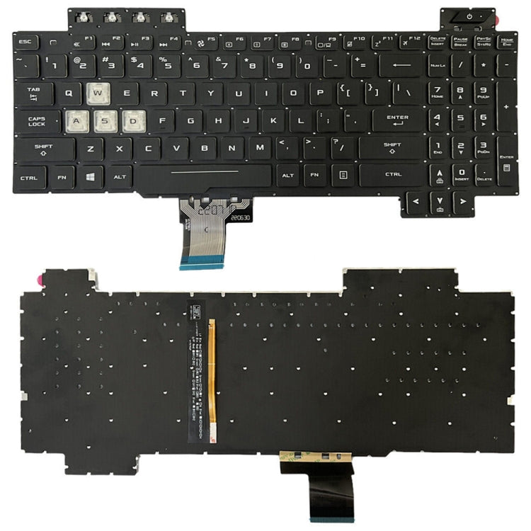 For Asus Gaming FX505D FX505DY FX505DD US Version Backlight Laptop Keyboard(Black) - Asus Spare Parts by buy2fix | Online Shopping UK | buy2fix