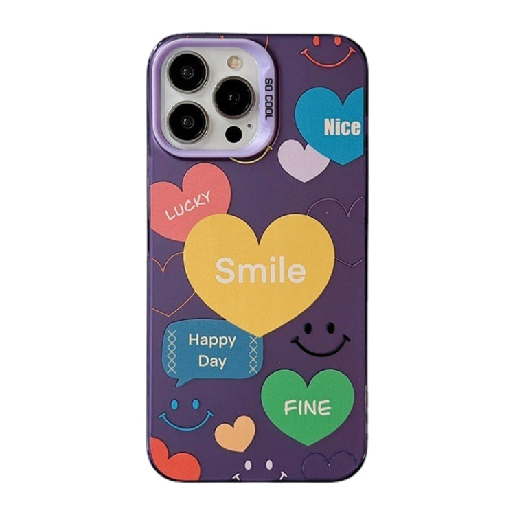 For iPhone 15 Pro Max Cute Animal Pattern Series PC + TPU Phone Case(Love) - iPhone 15 Pro Max Cases by buy2fix | Online Shopping UK | buy2fix