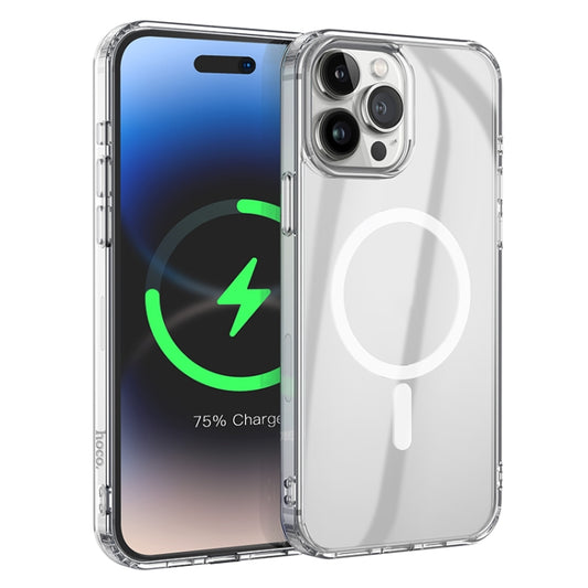 For iPhone 15 Pro hoco SagSafe Magnetic Series Airbag Shockproof Phone Case(Transparent) - iPhone 15 Pro Cases by hoco | Online Shopping UK | buy2fix