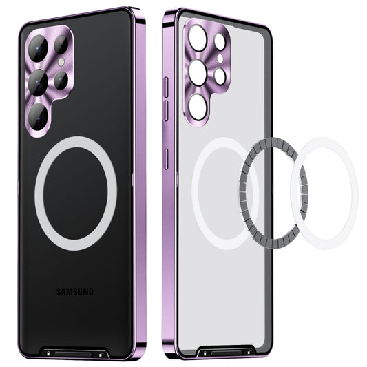 For Samsung Galaxy S24 Ultra 5G MagSafe Magnetic Frosted Metal Phone Case(Purple) by buy2fix