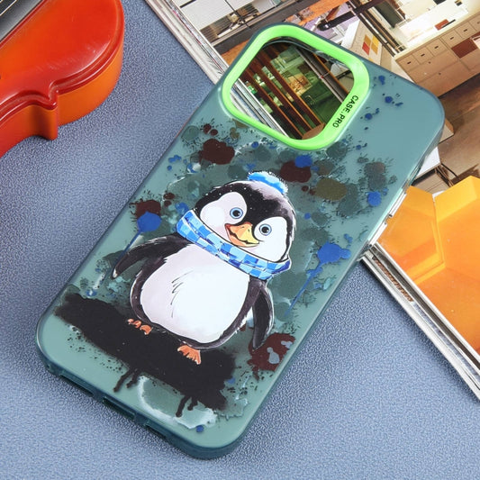 For iPhone 15 Pro Max Animal Pattern PC Phone Case(Penguin) by buy2fix